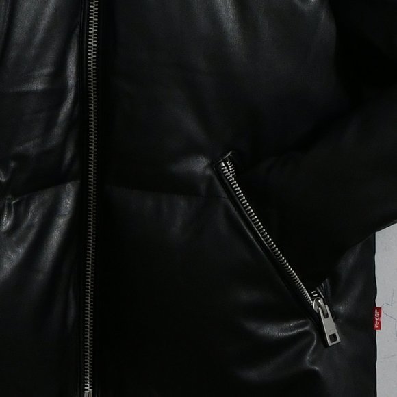 Ladies' Faux Leather‎ Black Puffer Levi's - Picture 8 of 8